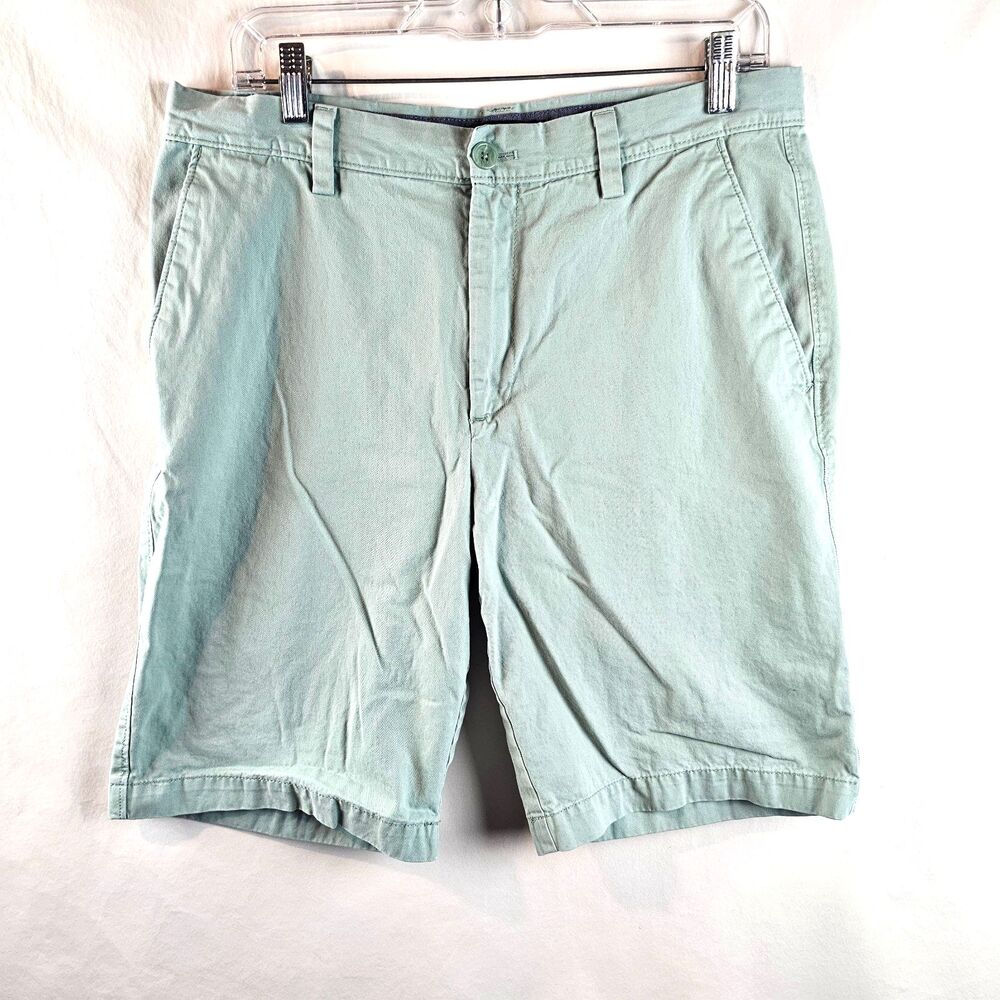Banana Republic Emerson Shorts Mens 32 Mint Green Chino Flat Front Casual Basic